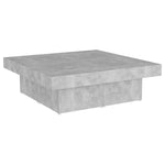 ZNTS Coffee Table Concrete Grey 90x90x28 cm Engineered Wood 806916