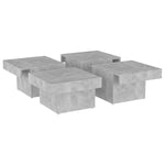 ZNTS Coffee Table Concrete Grey 90x90x28 cm Engineered Wood 806916