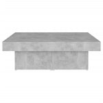 ZNTS Coffee Table Concrete Grey 90x90x28 cm Engineered Wood 806916