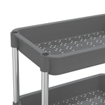 ZNTS 5-Tier Kitchen Trolley Grey 42x29x128 cm Iron and ABS 336333