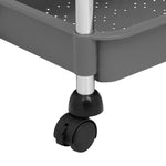ZNTS 5-Tier Kitchen Trolley Grey 42x29x128 cm Iron and ABS 336333