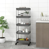 ZNTS 5-Tier Kitchen Trolley Grey 42x29x128 cm Iron and ABS 336333