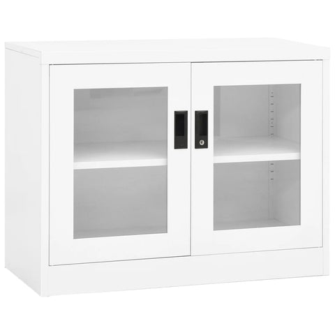 ZNTS Office Cabinet White 90x40x70 cm Steel 335926