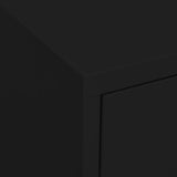 ZNTS Storage Cabinet Black 80x35x101.5 cm Steel 336169