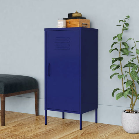 ZNTS Storage Cabinet Navy Blue 42.5x35x101.5 cm Steel 336190
