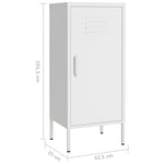ZNTS Storage Cabinet White 42.5x35x101.5 cm Steel 336197