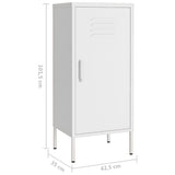 ZNTS Storage Cabinet White 42.5x35x101.5 cm Steel 336197