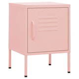 ZNTS Nightstand Pink 35x35x51 cm Steel 336211