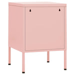 ZNTS Nightstand Pink 35x35x51 cm Steel 336211