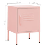 ZNTS Nightstand Pink 35x35x51 cm Steel 336211