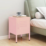 ZNTS Nightstand Pink 35x35x51 cm Steel 336211