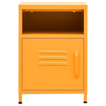 ZNTS Nightstand Mustard Yellow 35x35x51 cm Steel 336218