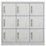 ZNTS Locker Cabinet Light Grey 90x45x92.5 cm Steel 336440