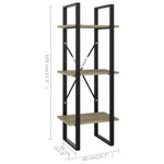 ZNTS 3-Tier Book Cabinet Sonoma Oak 40x30x105 cm Engineered Wood 806490
