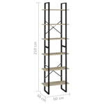 ZNTS Storage Shelf Sonoma Oak 60x30x210 cm Engineered Wood 806520