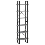 ZNTS Storage Shelf Grey 60x30x210 cm Solid Wood Pine 806524