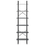 ZNTS Storage Shelf Grey 60x30x210 cm Solid Wood Pine 806524