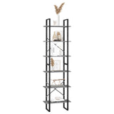 ZNTS Storage Shelf Grey 60x30x210 cm Solid Wood Pine 806524