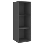 ZNTS 3 Piece TV Cabinet Set Grey Engineered Wood 3079738