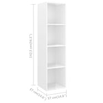 ZNTS Wall-mounted TV Cabinets 2 pcs High Gloss White Engineered Wood 3079868