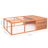 ZNTS Garden Animal Cage 150x100x50 cm Solid Firwood 171452