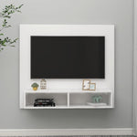 ZNTS Wall TV Cabinet White 102x23.5x90 cm Engineered Wood 808260