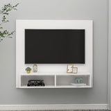 ZNTS Wall TV Cabinet White 102x23.5x90 cm Engineered Wood 808260