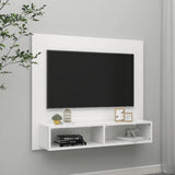 ZNTS Wall TV Cabinet White 102x23.5x90 cm Engineered Wood 808260