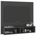 ZNTS Wall TV Cabinet Grey 102x23.5x90 cm Engineered Wood 808262