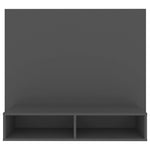 ZNTS Wall TV Cabinet Grey 102x23.5x90 cm Engineered Wood 808262