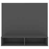 ZNTS Wall TV Cabinet Grey 102x23.5x90 cm Engineered Wood 808262