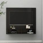 ZNTS Wall TV Cabinet High Gloss Black 102x23.5x90 cm Engineered Wood 808267