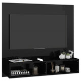 ZNTS Wall TV Cabinet High Gloss Black 102x23.5x90 cm Engineered Wood 808267