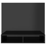 ZNTS Wall TV Cabinet High Gloss Black 102x23.5x90 cm Engineered Wood 808267