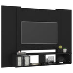 ZNTS Wall TV Cabinet Black 120x23.5x90 cm Engineered Wood 808288