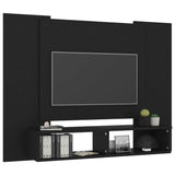 ZNTS Wall TV Cabinet Black 120x23.5x90 cm Engineered Wood 808288