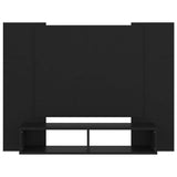 ZNTS Wall TV Cabinet Black 120x23.5x90 cm Engineered Wood 808288