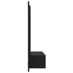 ZNTS Wall TV Cabinet Black 120x23.5x90 cm Engineered Wood 808288