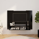 ZNTS Wall TV Cabinet Black 120x23.5x90 cm Engineered Wood 808288