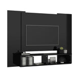 ZNTS Wall TV Cabinet High Gloss Black 120x23.5x90 cm Engineered Wood 808294