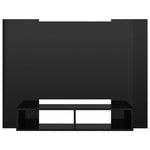 ZNTS Wall TV Cabinet High Gloss Black 120x23.5x90 cm Engineered Wood 808294