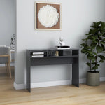 ZNTS Console Table Grey 105x30x80 cm Engineered Wood 808307