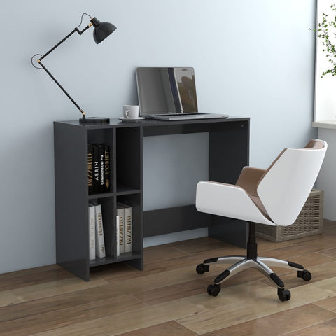 ZNTS Notebook Desk Grey 102.5x35x75 cm Engineered Wood 808343