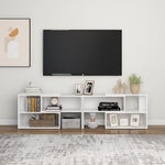 ZNTS TV Cabinet White 149x30x52 cm Engineered Wood 808359
