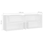 ZNTS TV Cabinet White 149x30x52 cm Engineered Wood 808359
