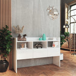 ZNTS Sideboard High Gloss White 105x30x70 cm Engineered Wood 808383