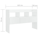 ZNTS Sideboard High Gloss White 105x30x70 cm Engineered Wood 808383