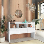 ZNTS Sideboard High Gloss White 105x30x70 cm Engineered Wood 808383
