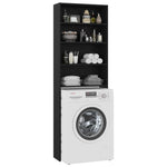 ZNTS Washing Machine Cabinet Black 64x24x190 cm 808405