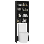 ZNTS Washing Machine Cabinet Black 64x24x190 cm 808405